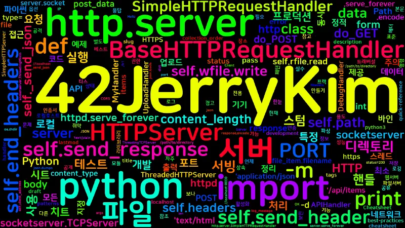 Featured image of post [Python Cheatsheet] 66. http.server - 간단한 HTTP 서버
