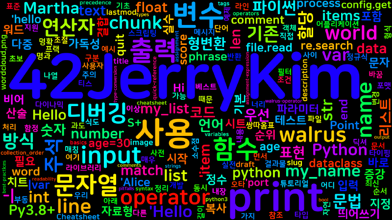 Featured image of post [Python Cheatsheet] 01. Basic - 연산자/변수/출력/형변환