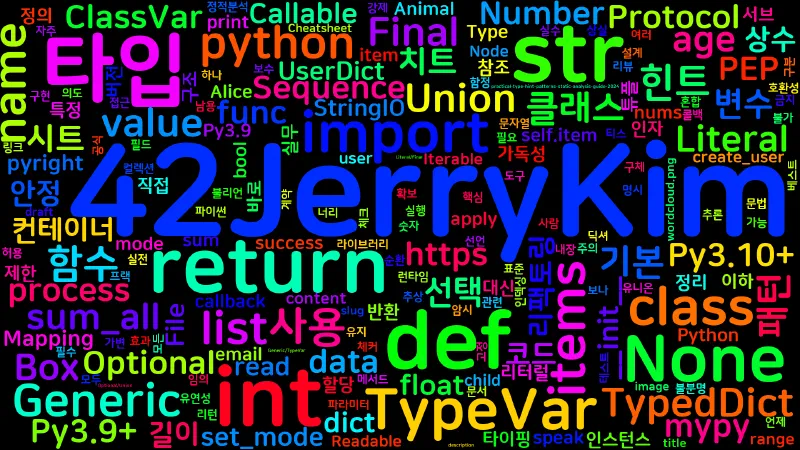 Featured image of post [Python Cheatsheet] 19. Typing - 실전 타입힌트 패턴