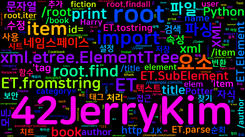 Featured image of post [Python Cheatsheet] 36. XML - ElementTree로 XML 파싱/생성