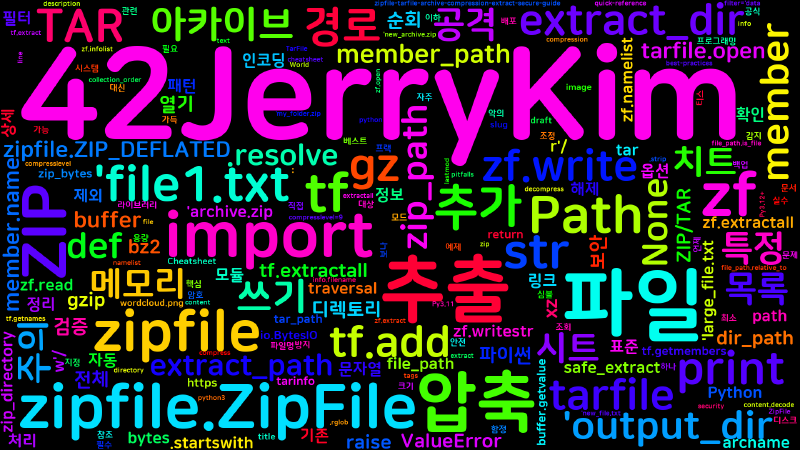 Featured image of post [Python Cheatsheet] 54. zipfile & tarfile - 압축 파일 읽기/쓰기/추출