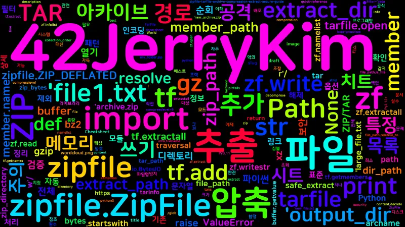 Featured image of post [Python Cheatsheet] 54. zipfile & tarfile - 압축 파일 읽기/쓰기/추출