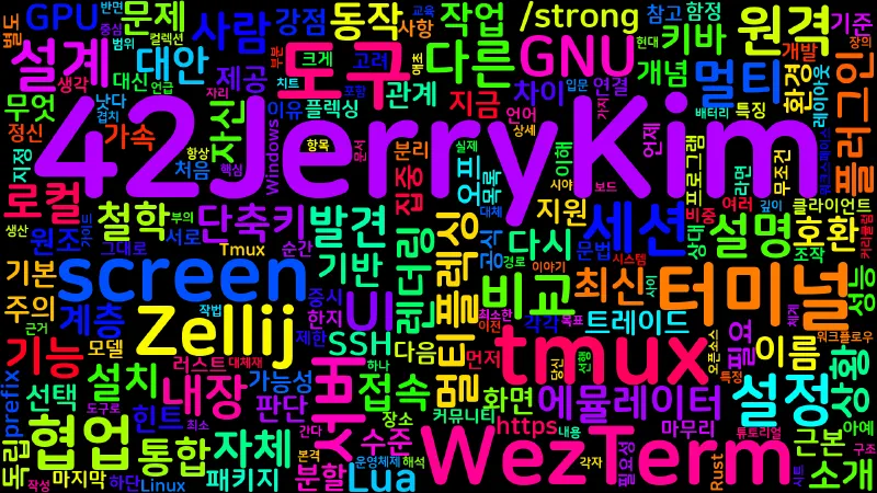Featured image of post [Tmux] 19. 대안 도구 비교 - screen, Zellij, WezTerm