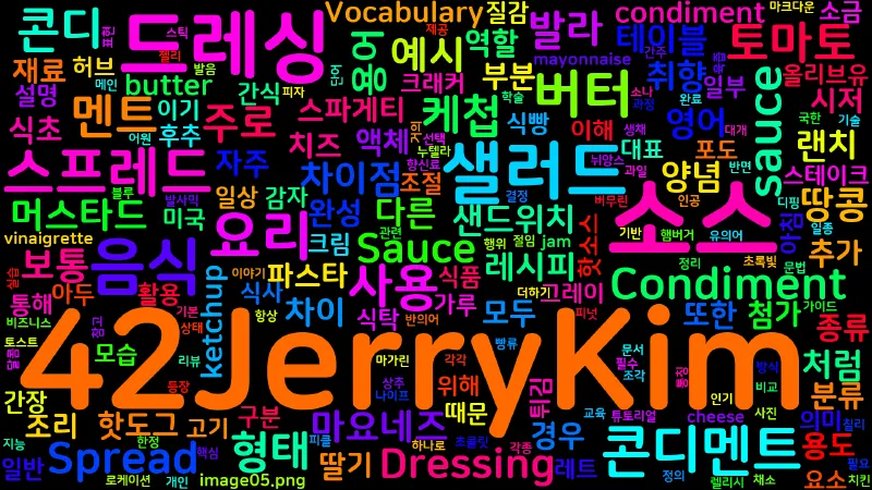 Featured image of post [Vocabulary] Sauce, Dressing, Spread, Condiment의 차이점