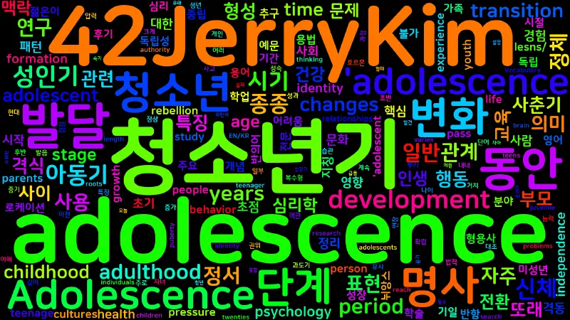 Featured image of post [Vocabulary] adolescence의 의미와 쓰임 - 명사 핵심 정리