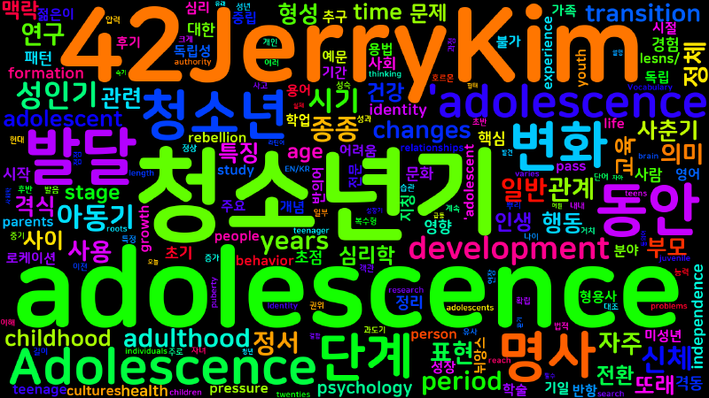 Featured image of post [Vocabulary] adolescence의 의미와 쓰임 - 명사 핵심 정리