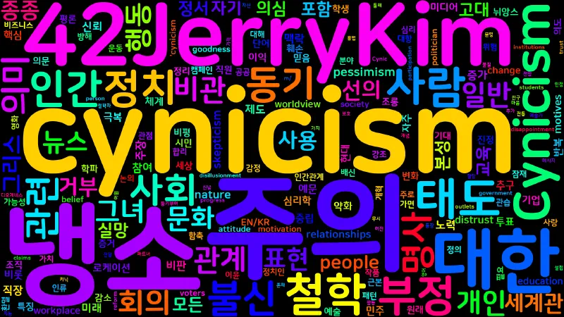 Featured image of post [Vocabulary] cynicism의 의미와 쓰임 - 명사 핵심 정리