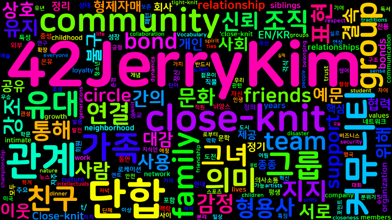 Featured image of post [Vocabulary] close-knit의 의미와 쓰임 - 형용사 핵심 정리