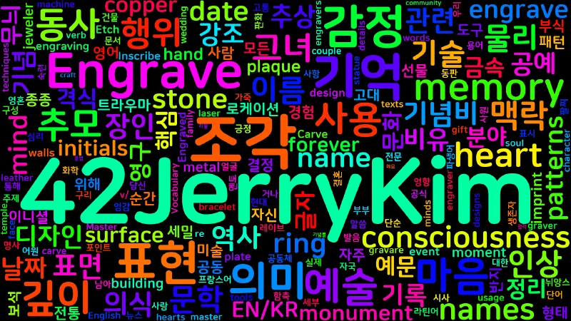 Featured image of post [Vocabulary] engrave의 의미와 쓰임 - 동사 핵심 정리