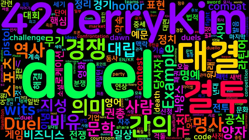 Featured image of post [Vocabulary] duel의 의미와 쓰임 - 명사 핵심 정리