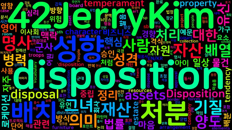 Featured image of post [Vocabulary] disposition의 의미와 쓰임 - 명사 핵심 정리