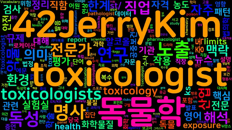 Featured image of post [Vocabulary] toxicologist의 의미와 쓰임 - 명사 핵심 정리