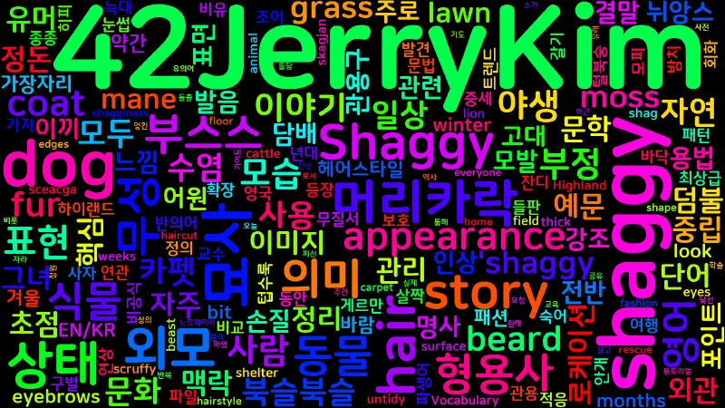 Featured image of post [Vocabulary] shaggy의 의미와 쓰임 - 형용사 핵심 정리
